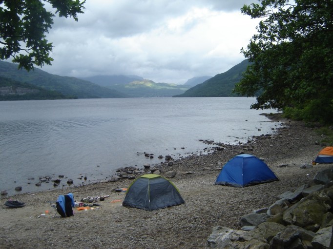 Ein paar Camper hatten sich einen richtig schönen Platz ausgesucht (Foto: Hikekarin.com)