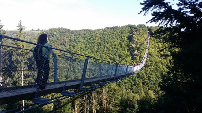 Ich bin düber - Hängeseilbrücke Geierlay (Foto: Hikekarin.com)