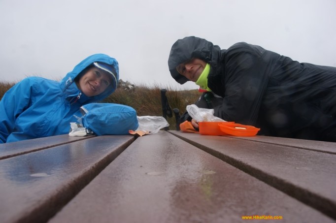 Regenpause auf dem Bluestack Way